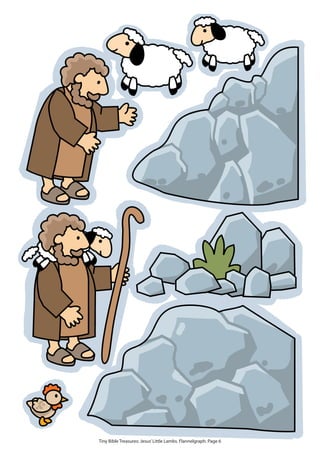 Tiny Bible Treasures: Jesus’Little Lambs. Flannelgraph. Page 6
 