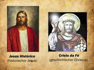 Cristo da Fé
(geschichtlicher Christus).
Jesus Histórico
(historischer Jesus)
 