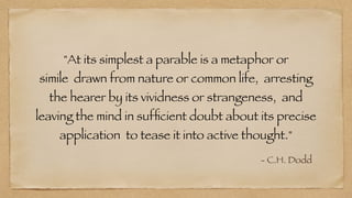 Introduction to the Parables of Jesus | PDF