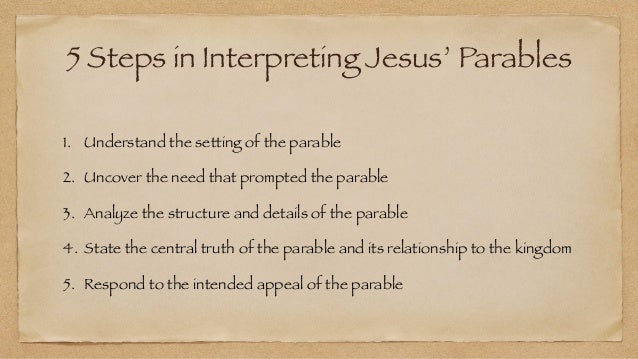 introduction to the parables of jesus