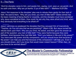 Jesus power over the natural - Mathew 8 verses 23 to 27 | PPT