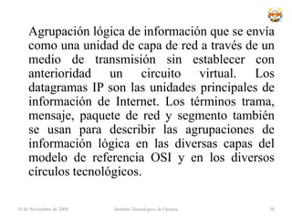Topología en anillo18 de noviembre de 2009Instituto Tecnologico de Oaxaca42