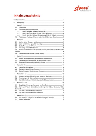Inhaltsverzeichnis
Inhaltsverzeichnis........................................................................................