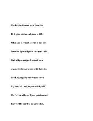 Jesus was and is our protector