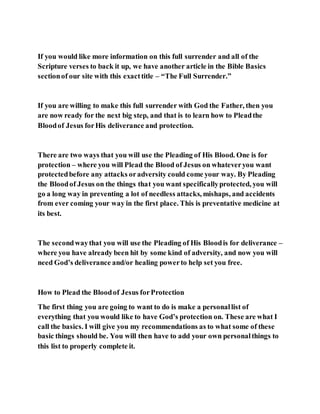 Jesus was and is our protector