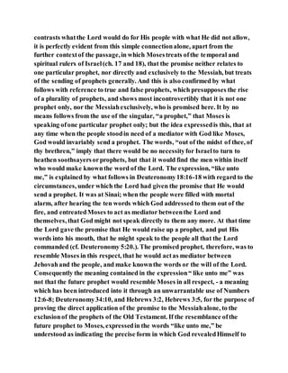 A Promised Ruler Jesus was a propht like unto moses | DOCX