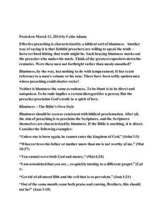 Jesus was blunt | DOCX