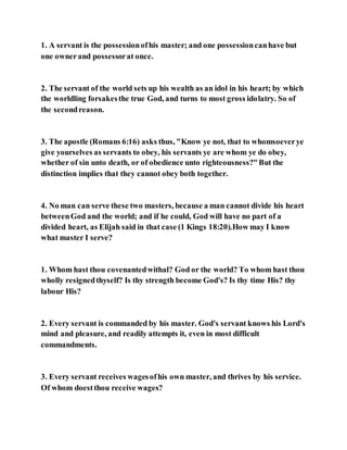 Jesus was clear you cannot serve two masters