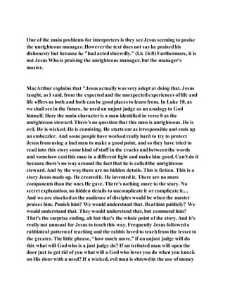 Jesus was clear you cannot serve two masters