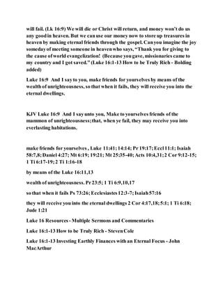 Jesus was clear you cannot serve two masters