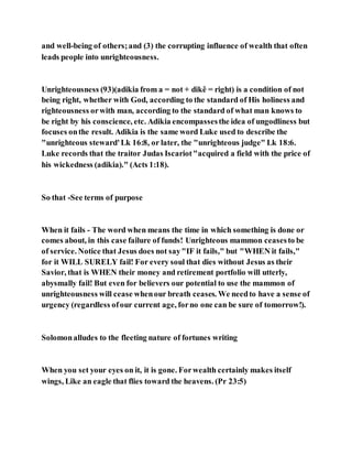 Jesus was clear you cannot serve two masters