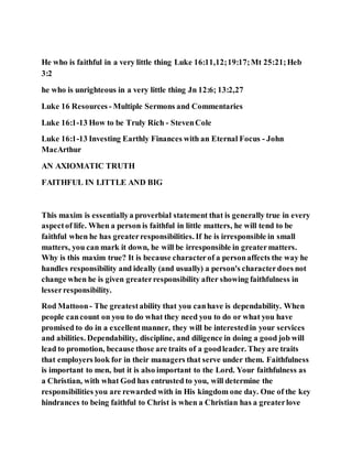 Jesus was clear you cannot serve two masters