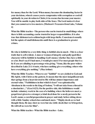 Jesus was clear you cannot serve two masters