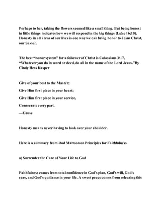 Jesus was clear you cannot serve two masters