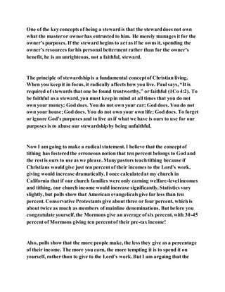 Jesus was clear you cannot serve two masters