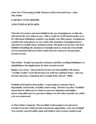 Jesus was clear you cannot serve two masters