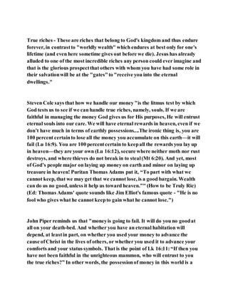 Jesus was clear you cannot serve two masters