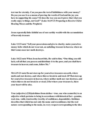 Jesus was clear you cannot serve two masters