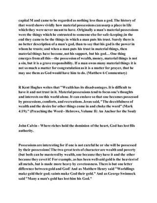 Jesus was clear you cannot serve two masters