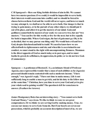 Jesus was clear you cannot serve two masters