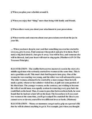 Jesus was clear you cannot serve two masters