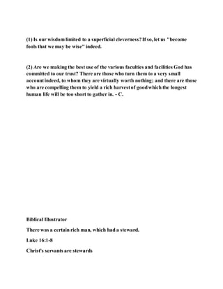 Jesus was clear you cannot serve two masters