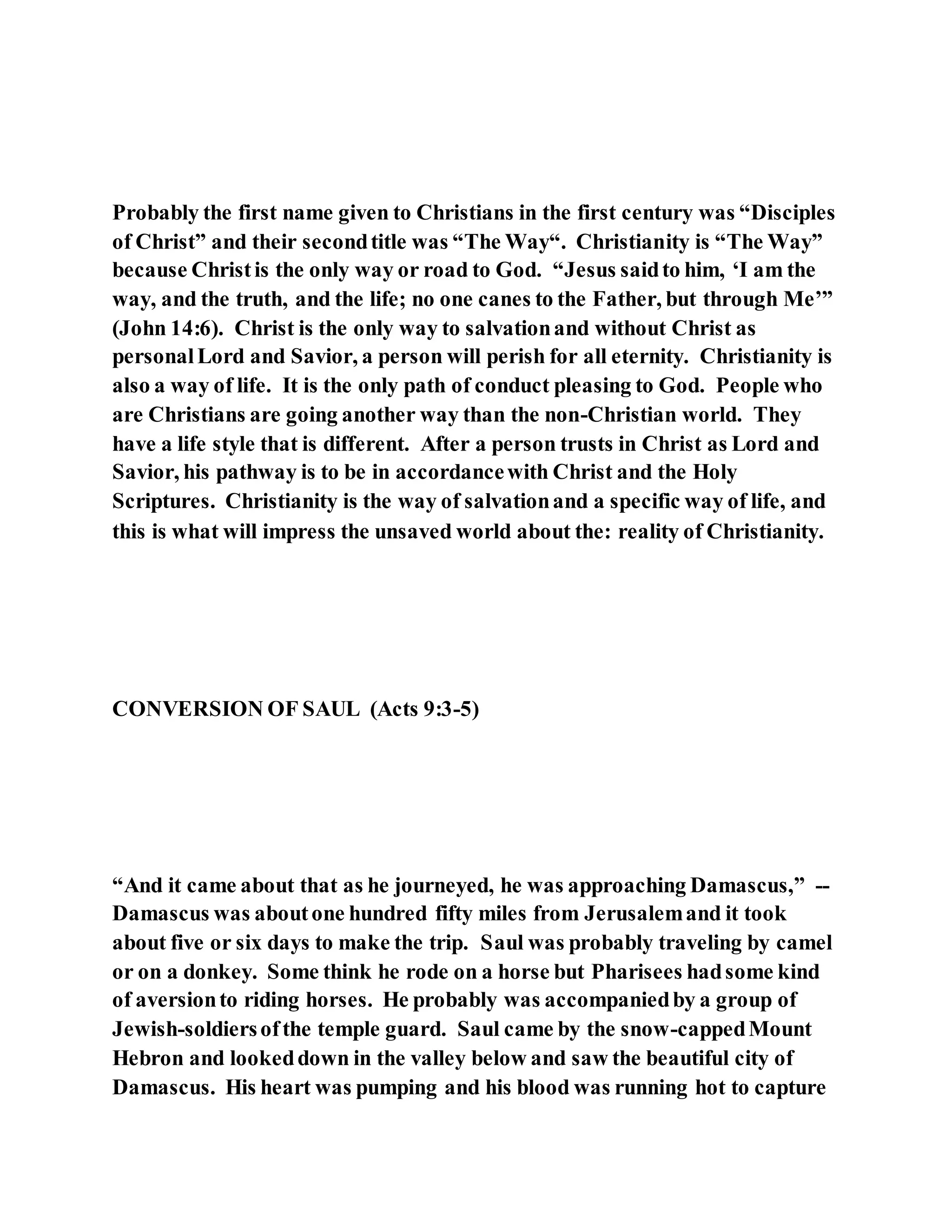 Jesus was converting saul of tarsus