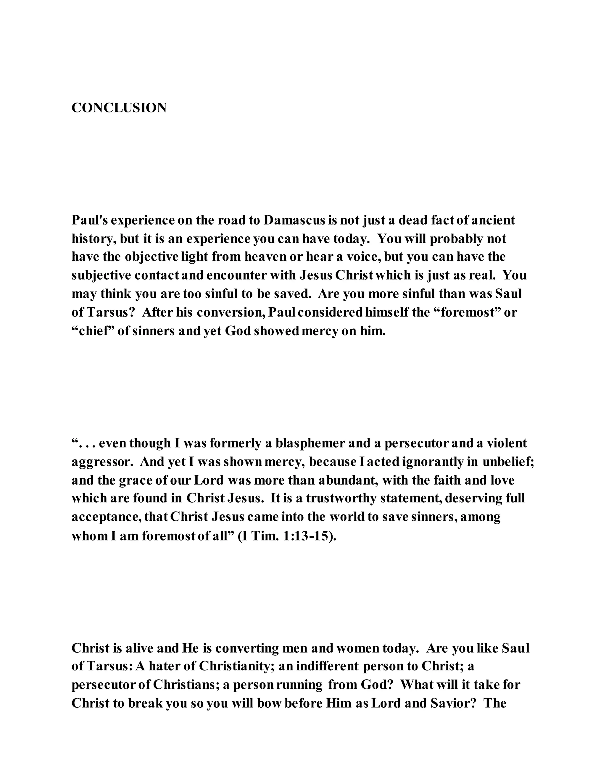 Jesus was converting saul of tarsus