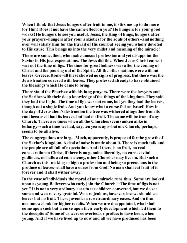 Jesus Was Cursing A Fig Tree Docx