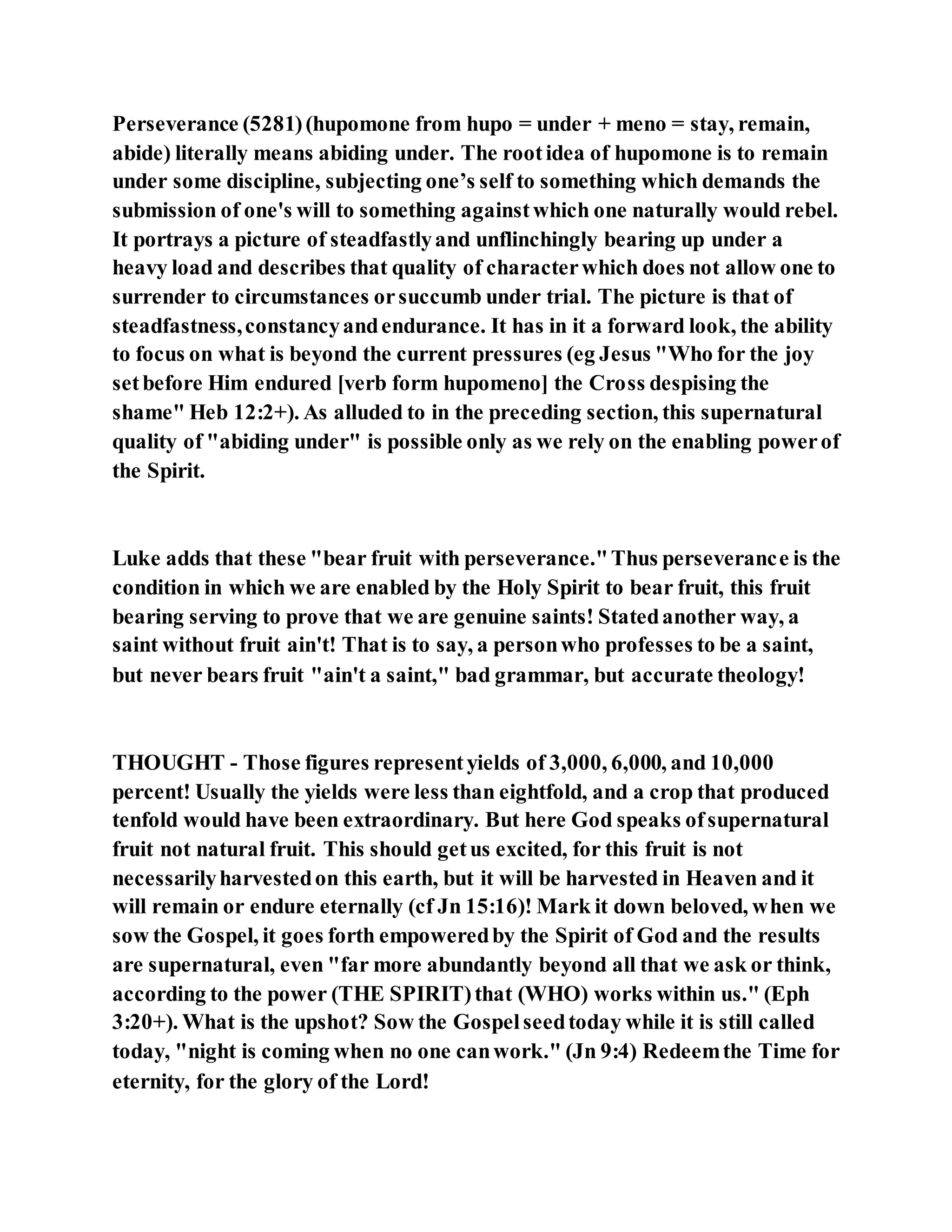 Jesus was explaining the parable of the sower