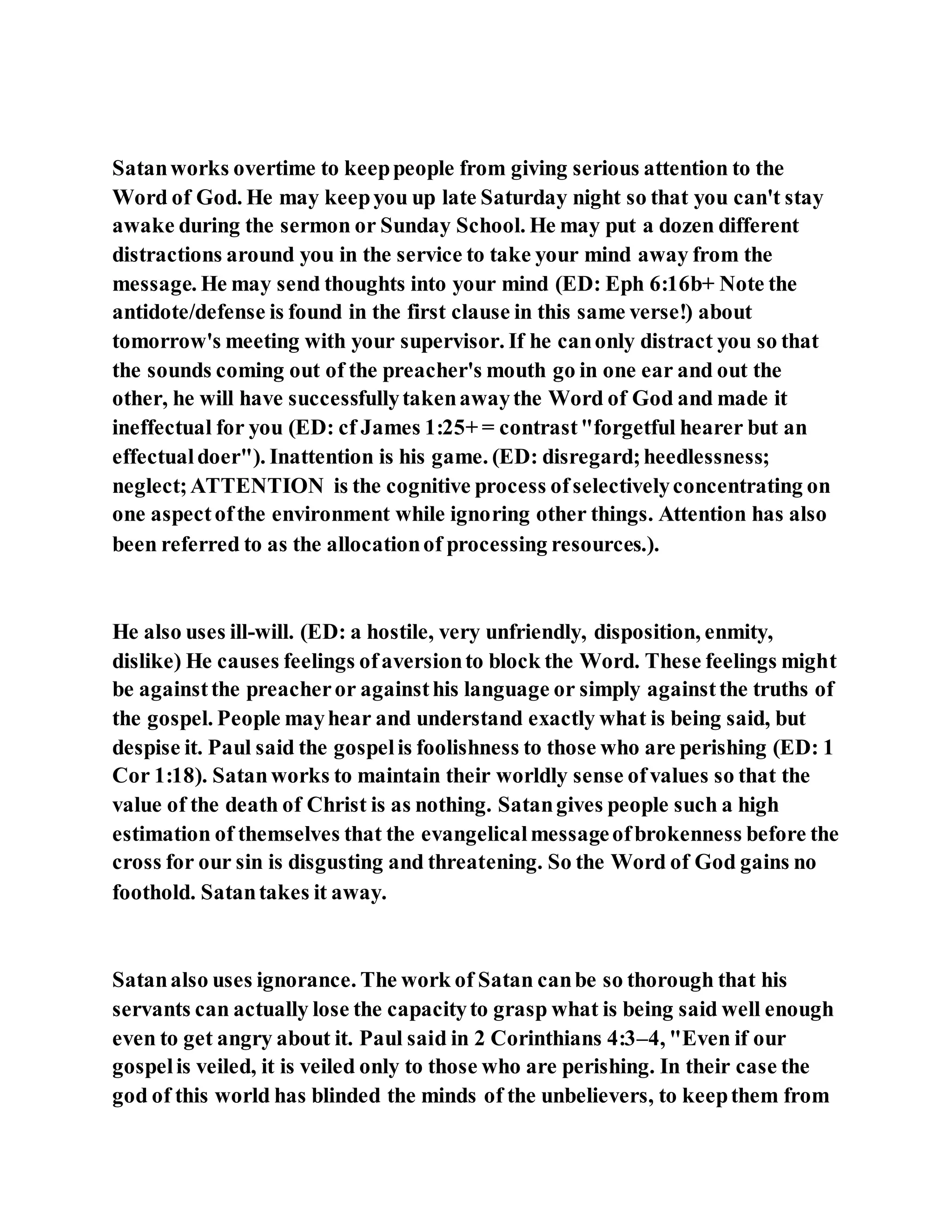 Jesus was explaining the parable of the sower