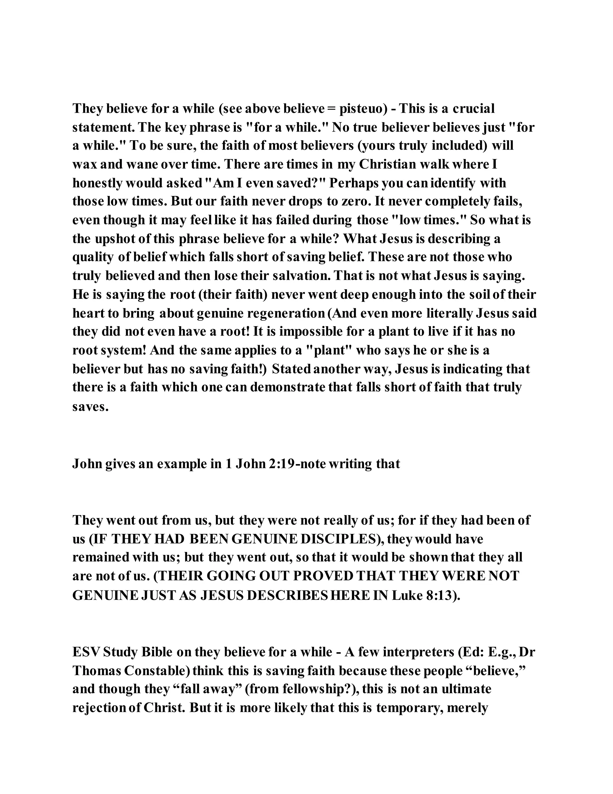 Jesus was explaining the parable of the sower