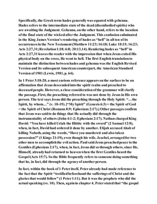 Jesus was in hell taking our place | DOCX