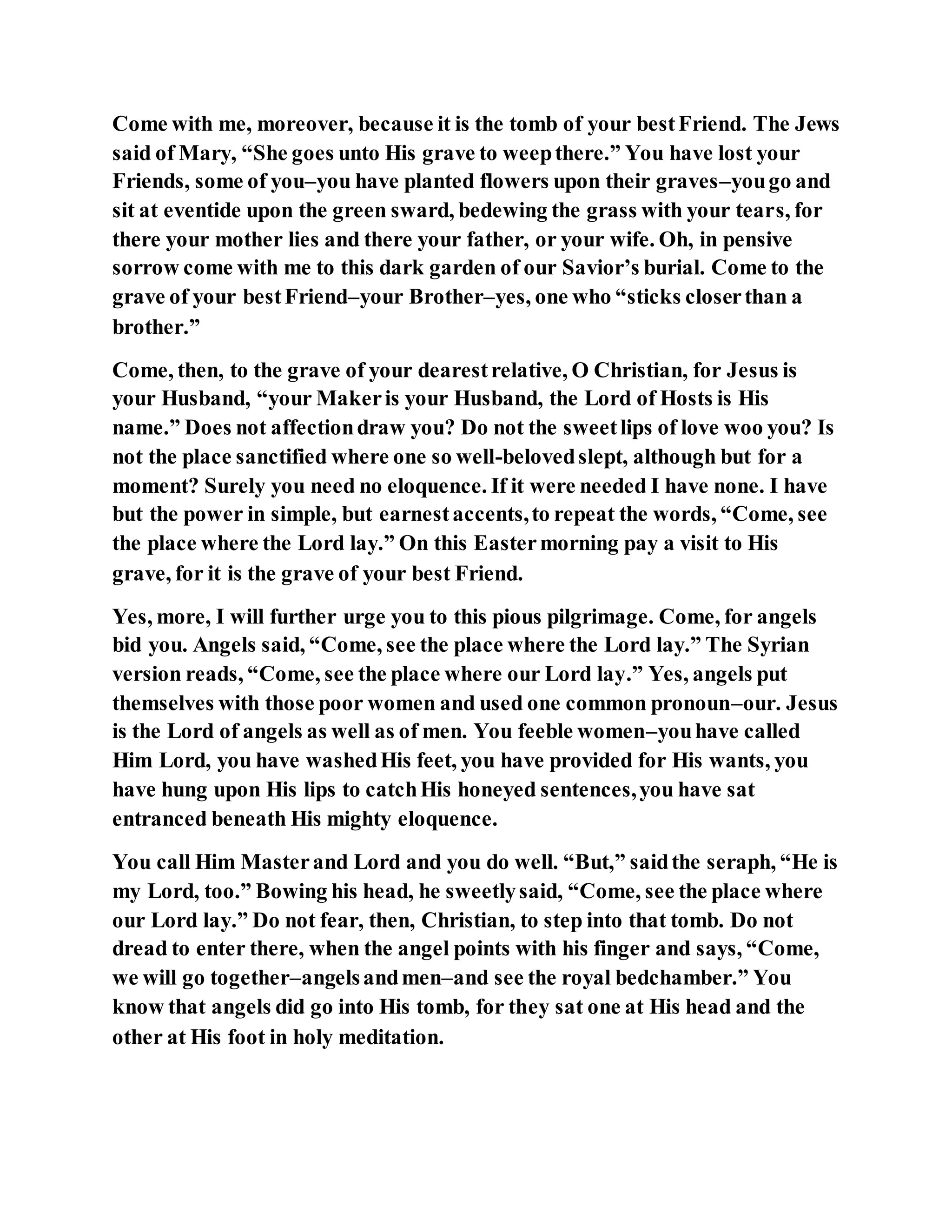 Jesus was laid in a tomb | DOCX