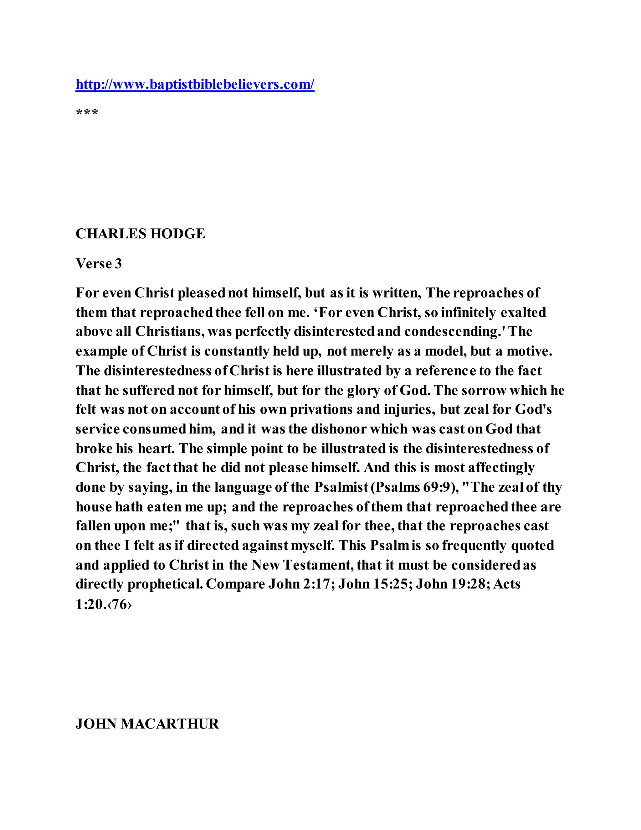 Jesus was not a self pleaser