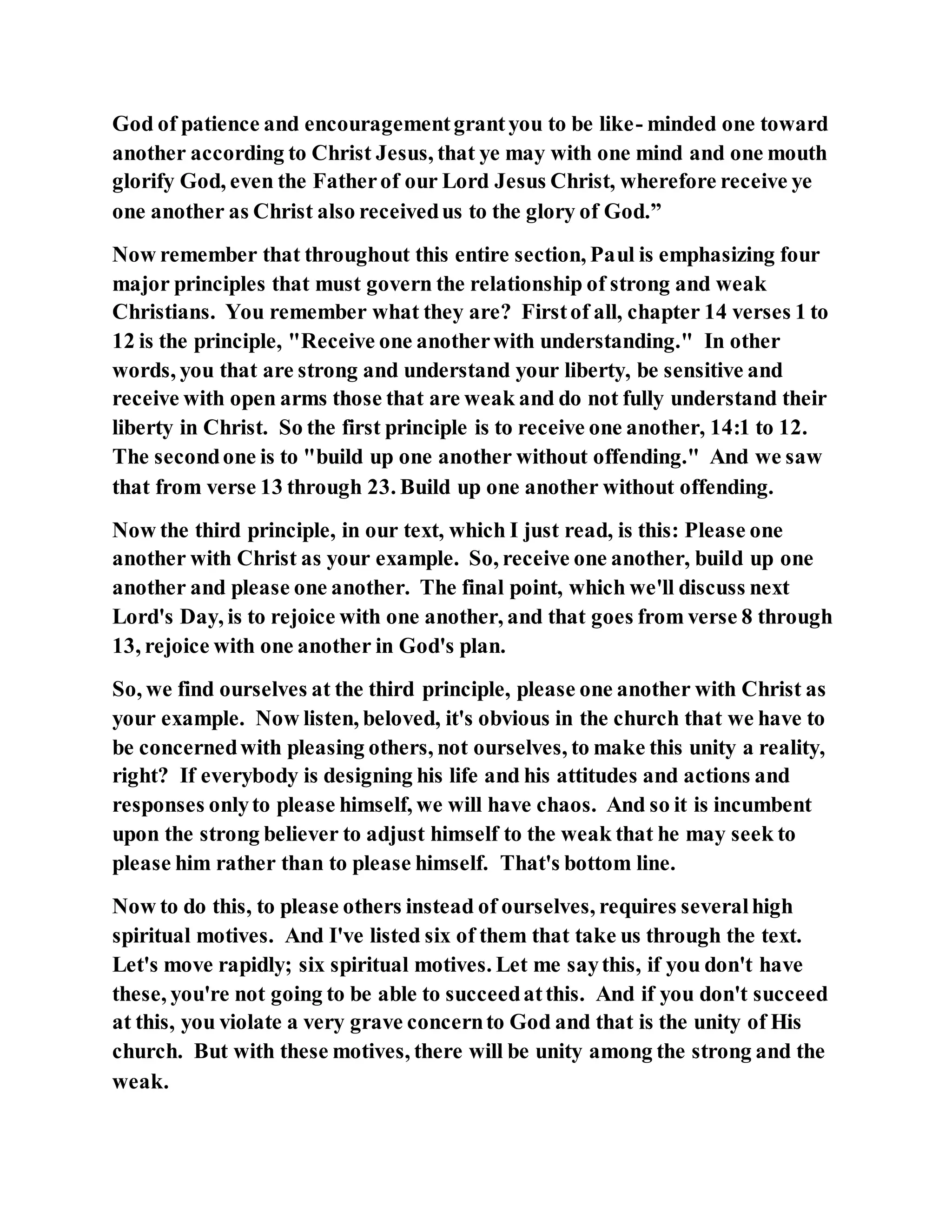 Jesus was not a self pleaser