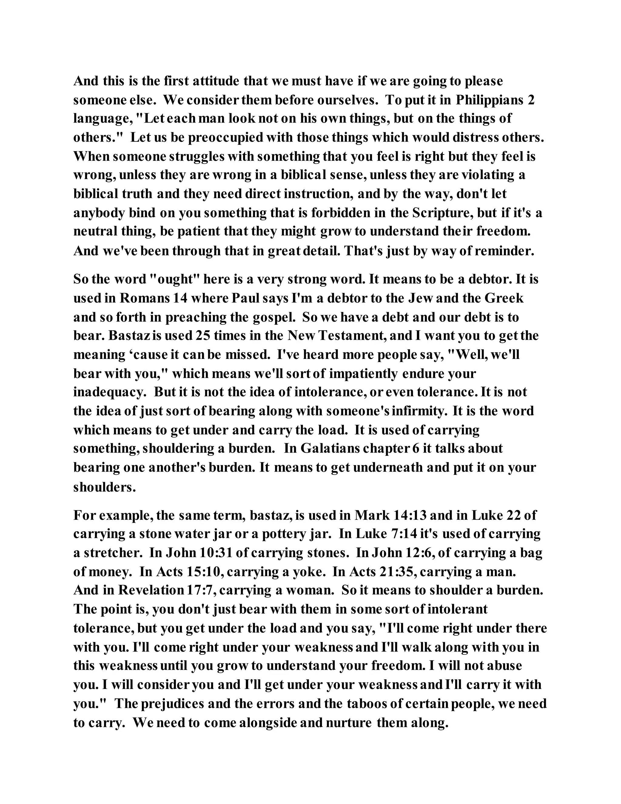 Jesus was not a self pleaser