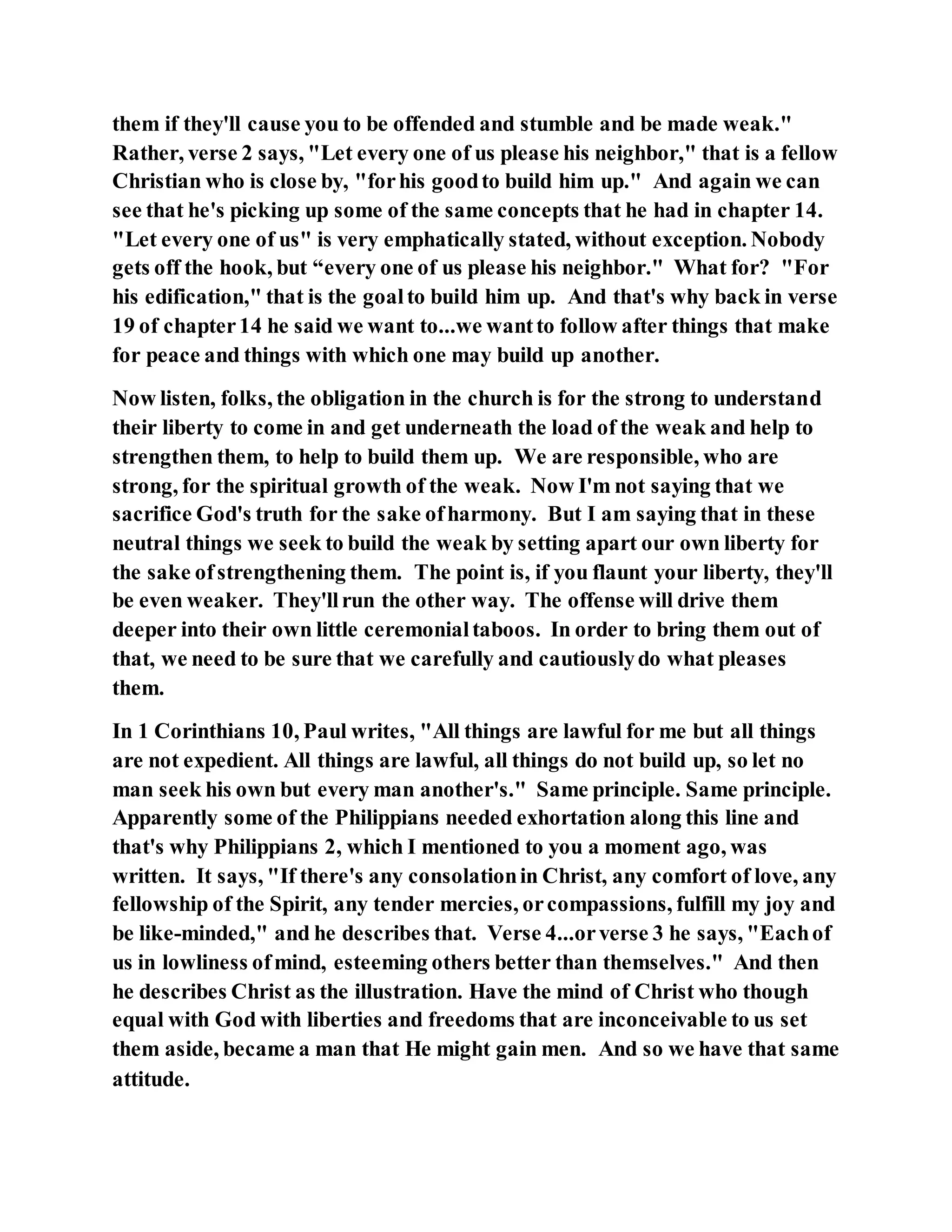 Jesus was not a self pleaser