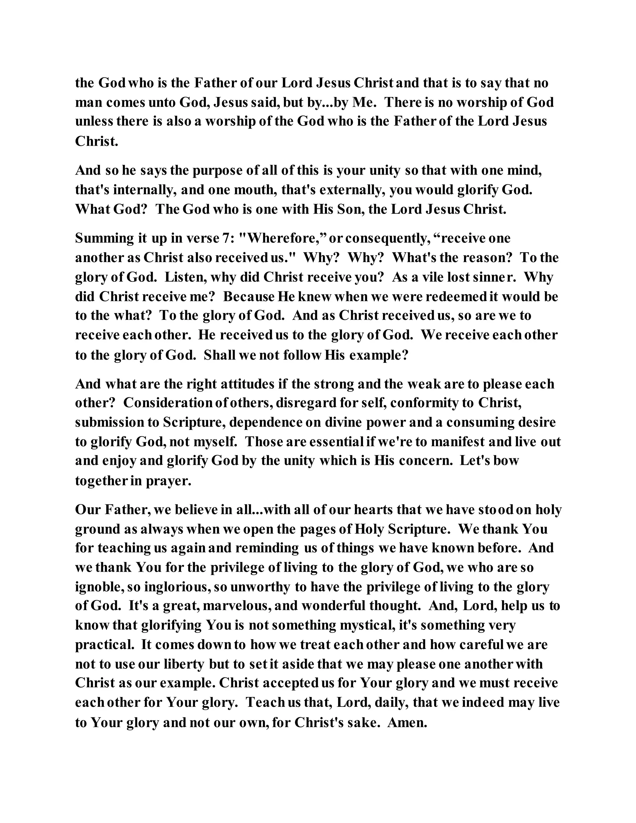 Jesus was not a self pleaser