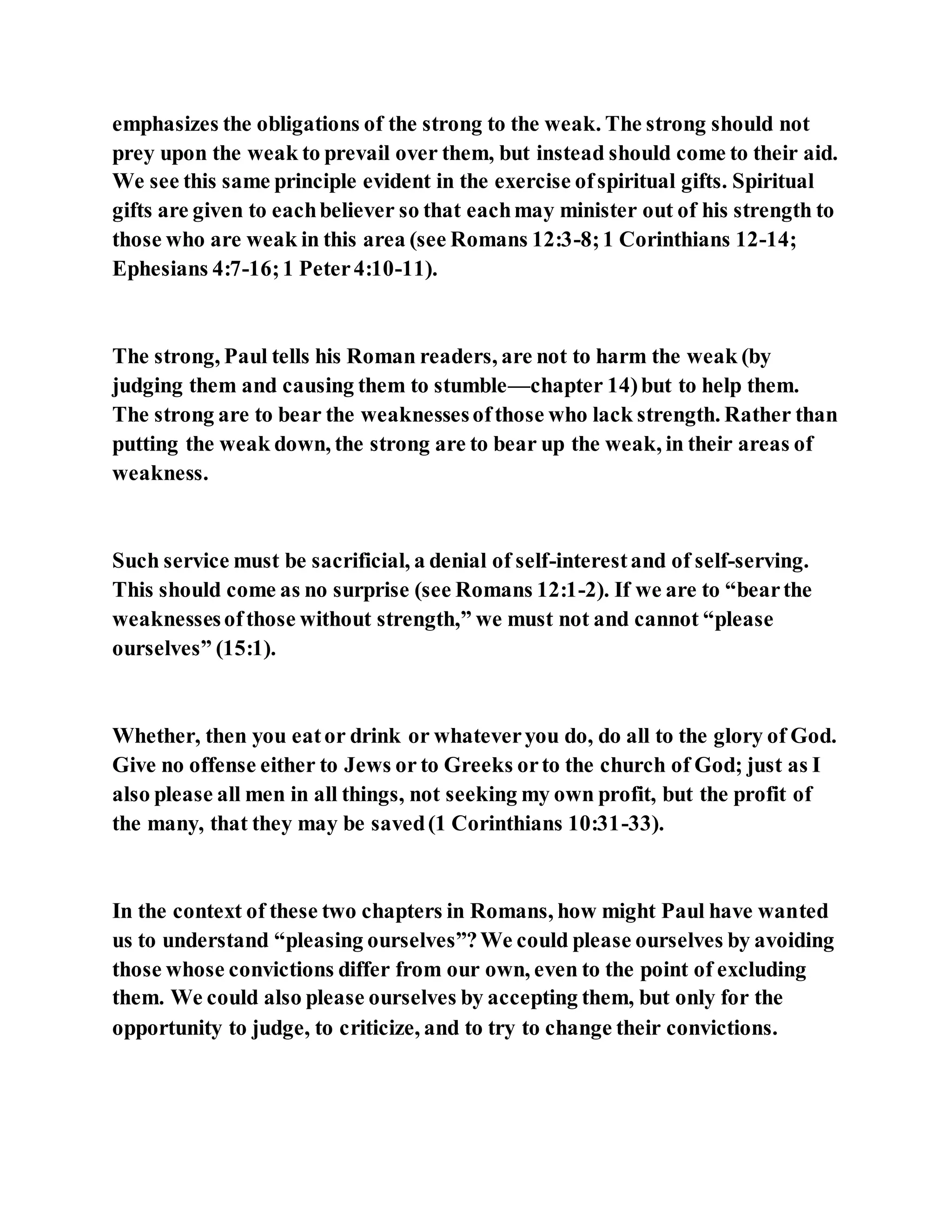 Jesus was not a self pleaser