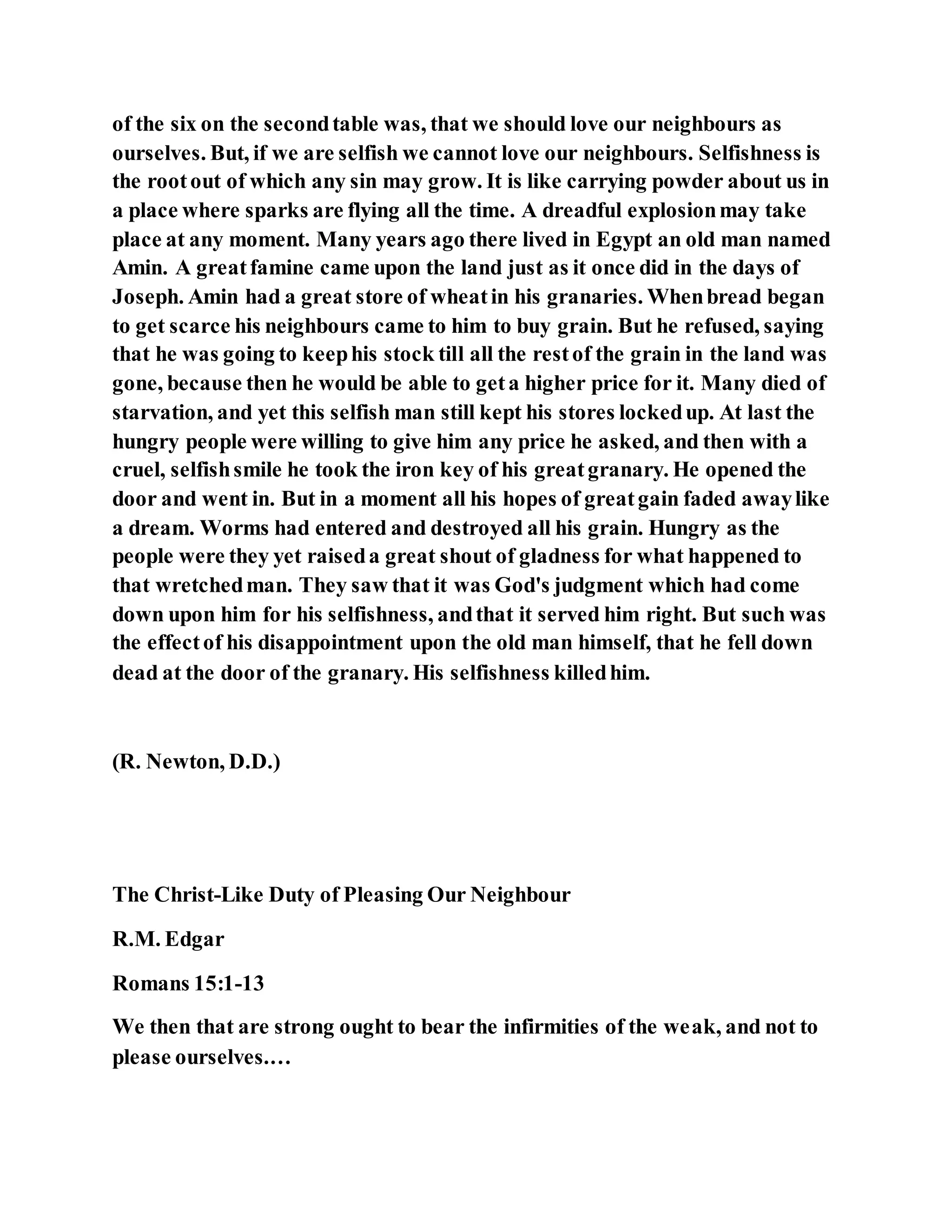 Jesus was not a self pleaser