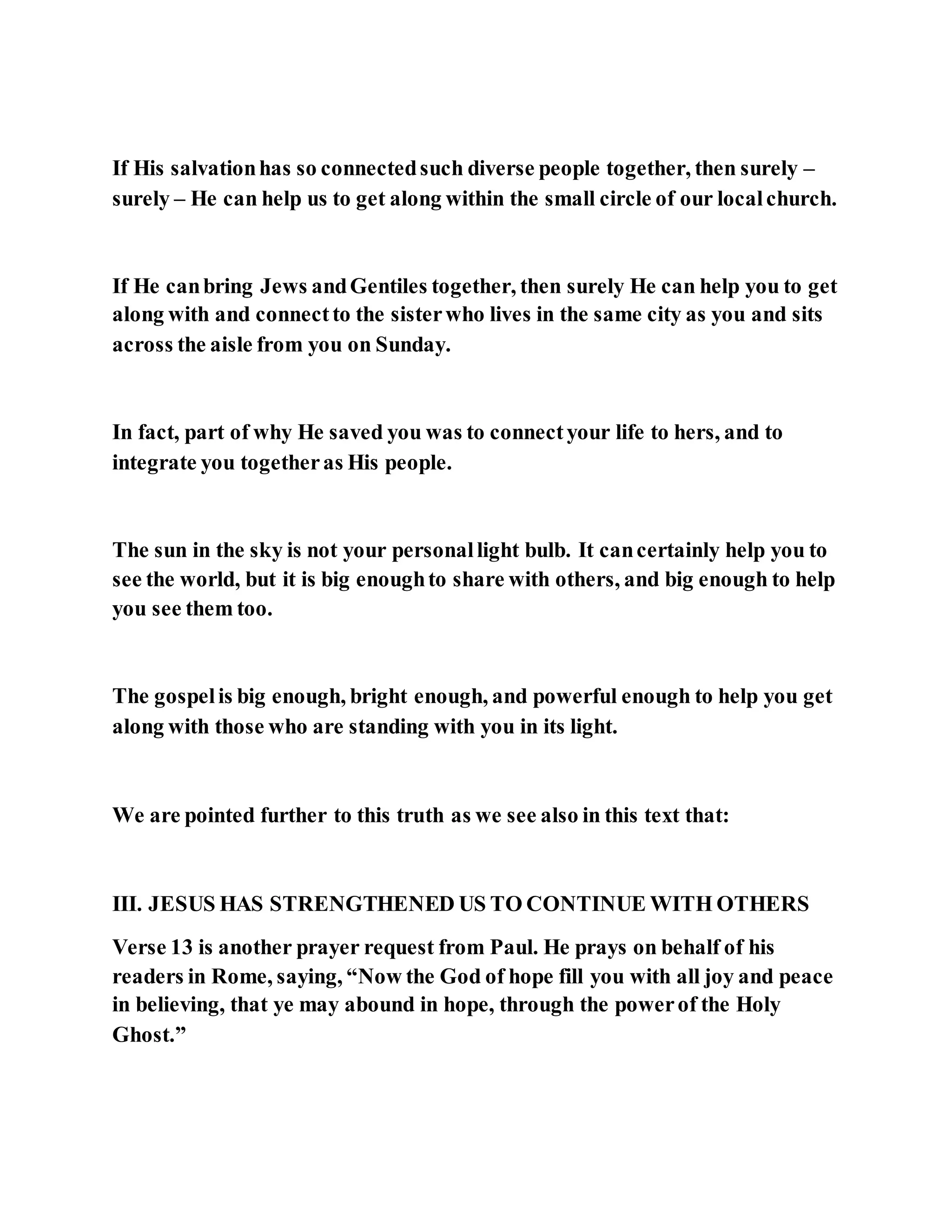 Jesus was not a self pleaser