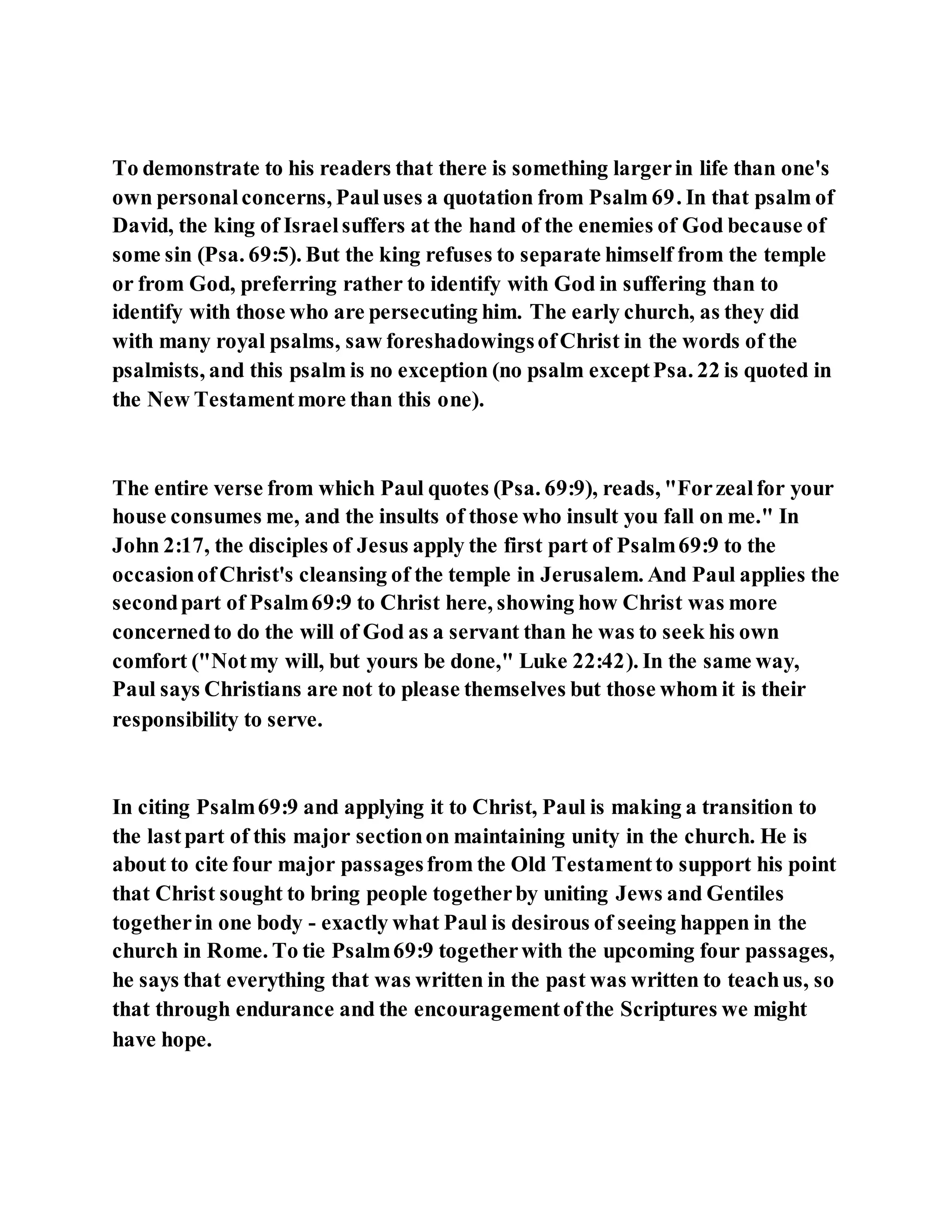 Jesus was not a self pleaser