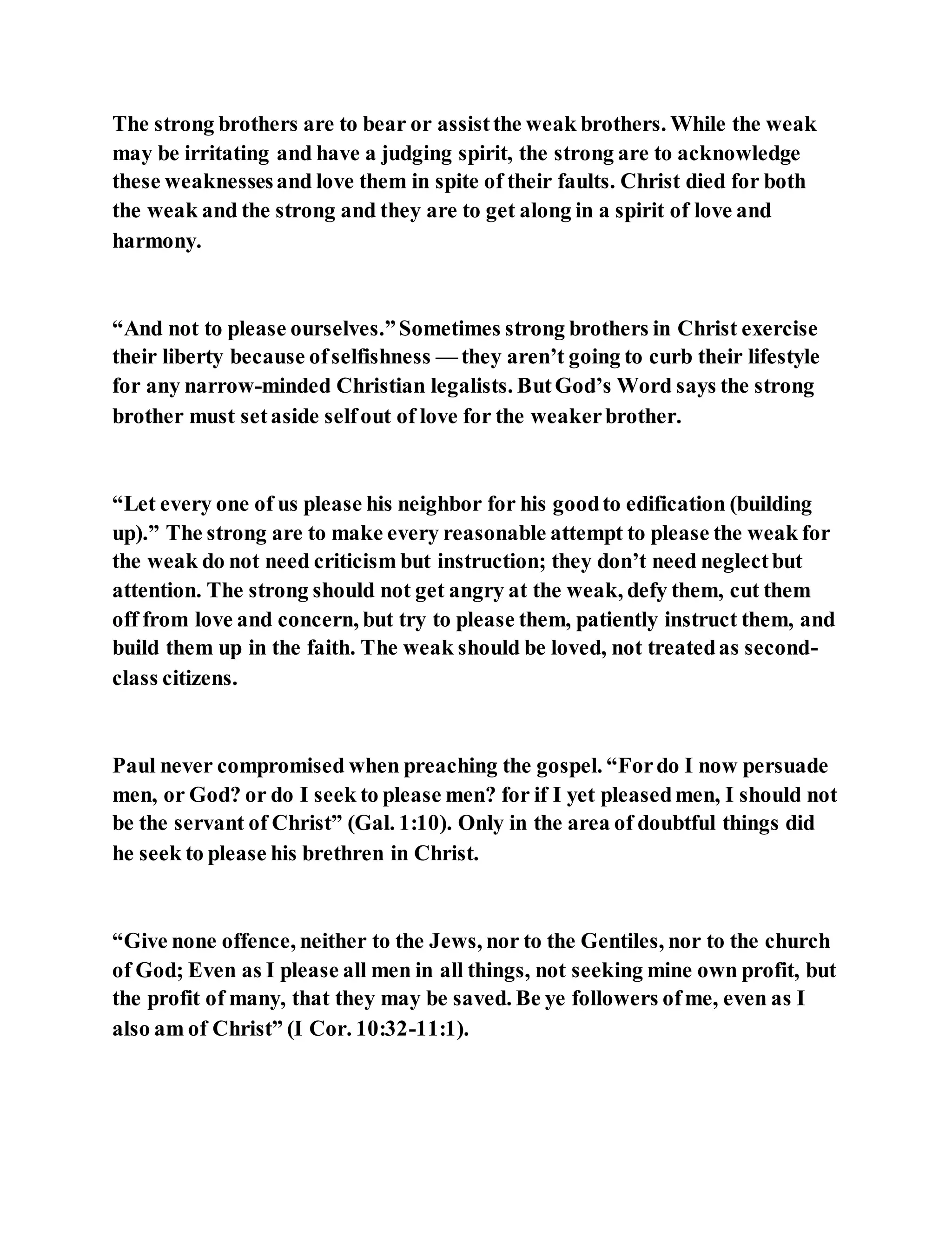 Jesus was not a self pleaser