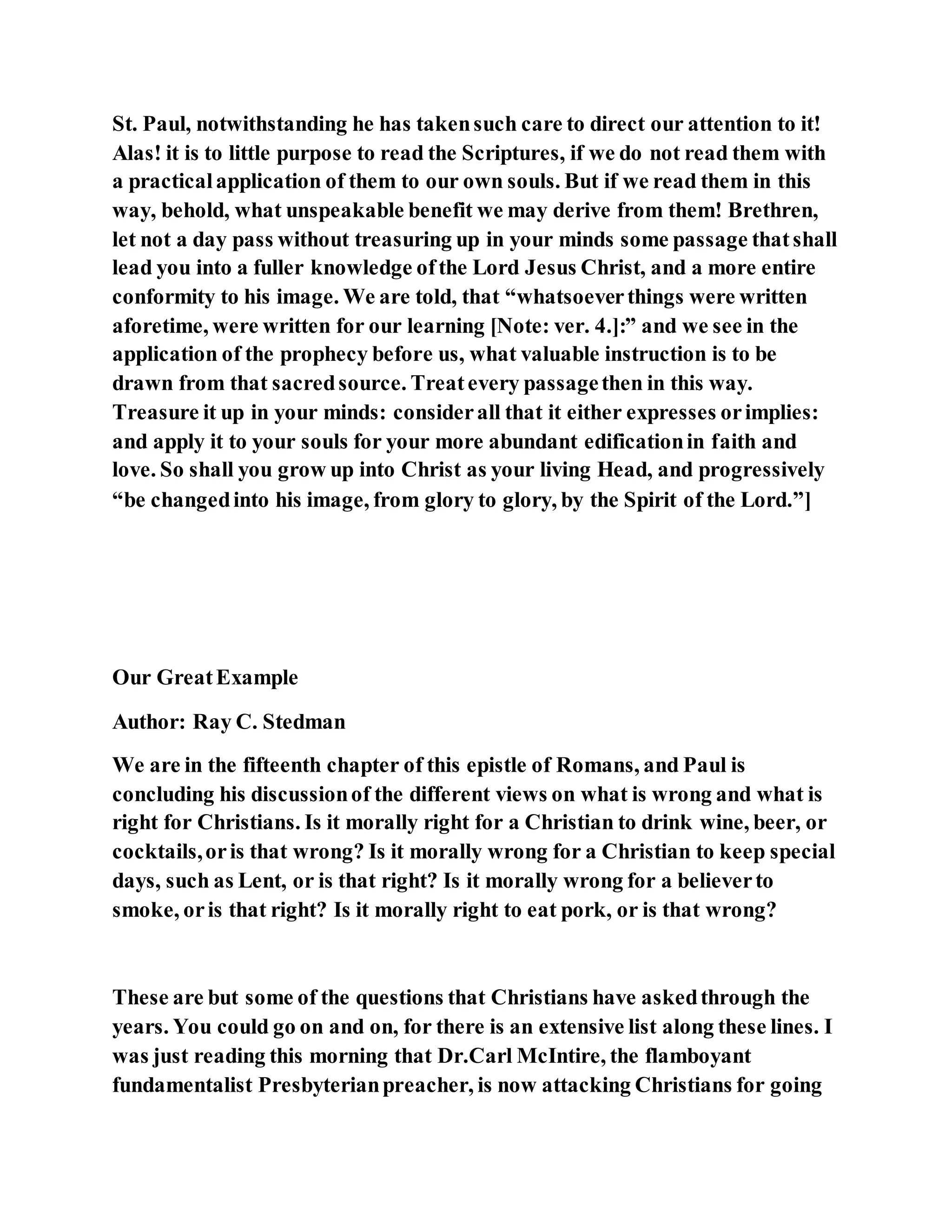 Jesus was not a self pleaser