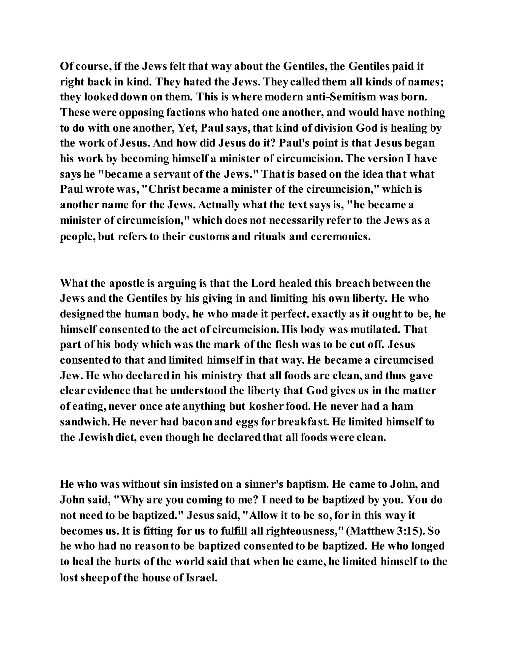 Jesus was not a self pleaser