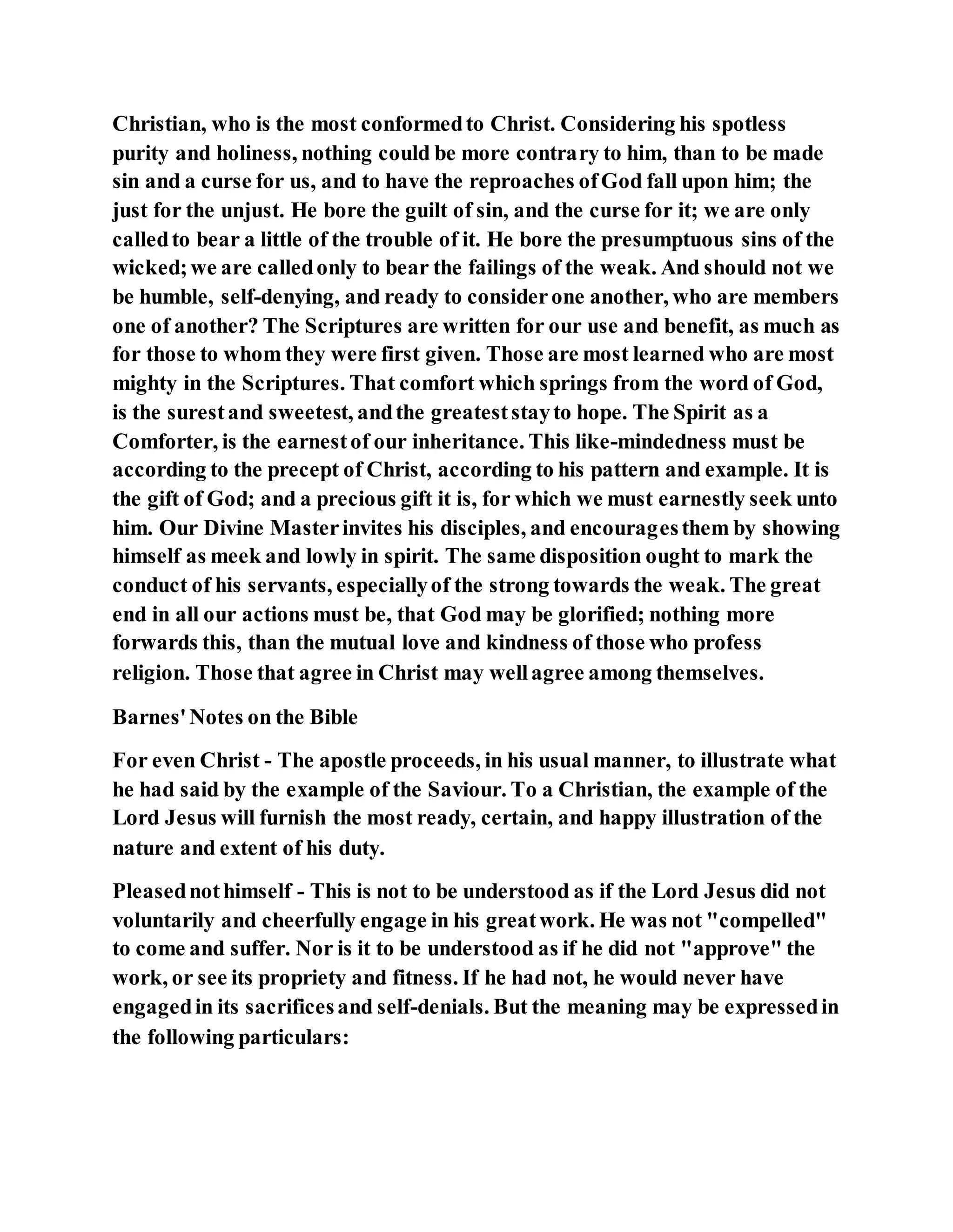 Jesus was not a self pleaser