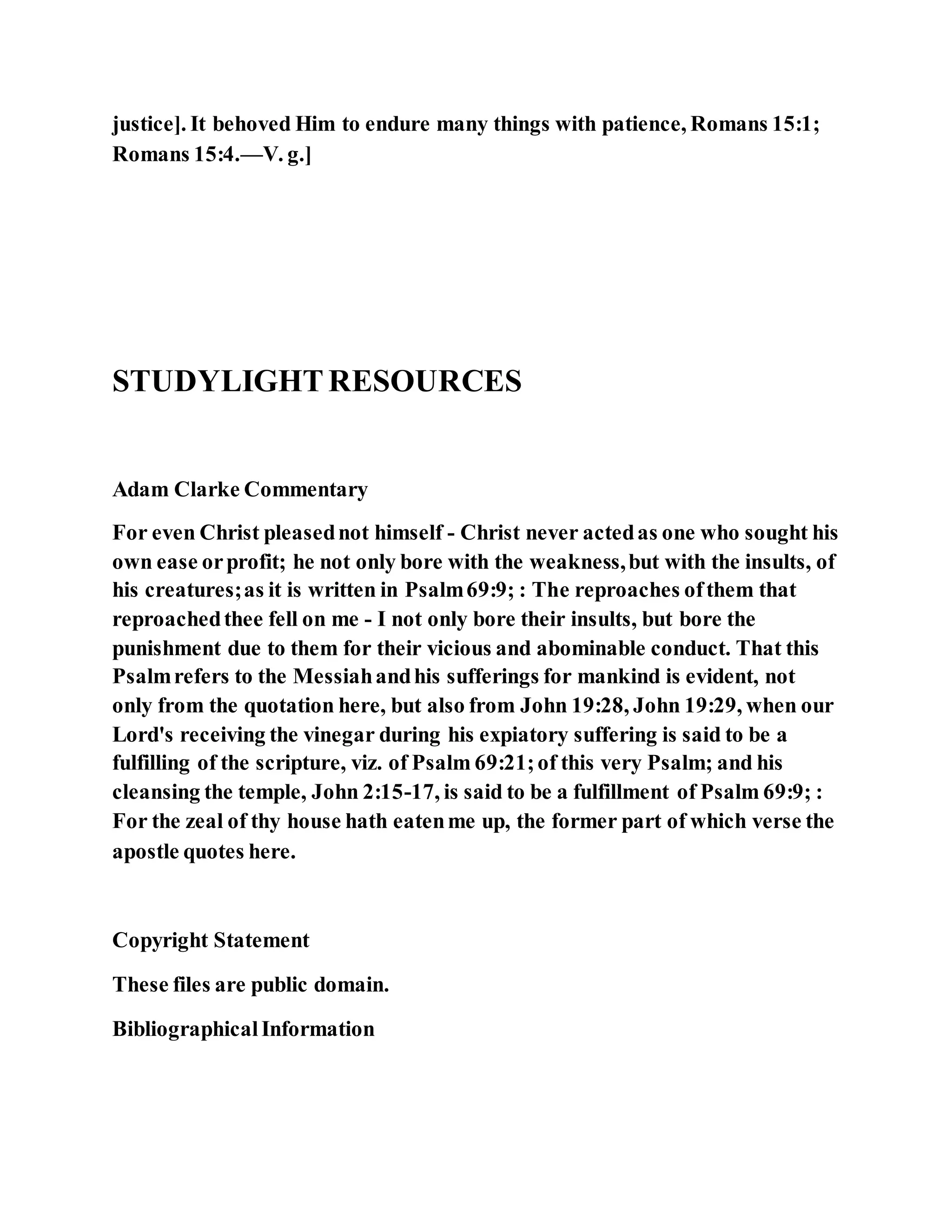 Jesus was not a self pleaser