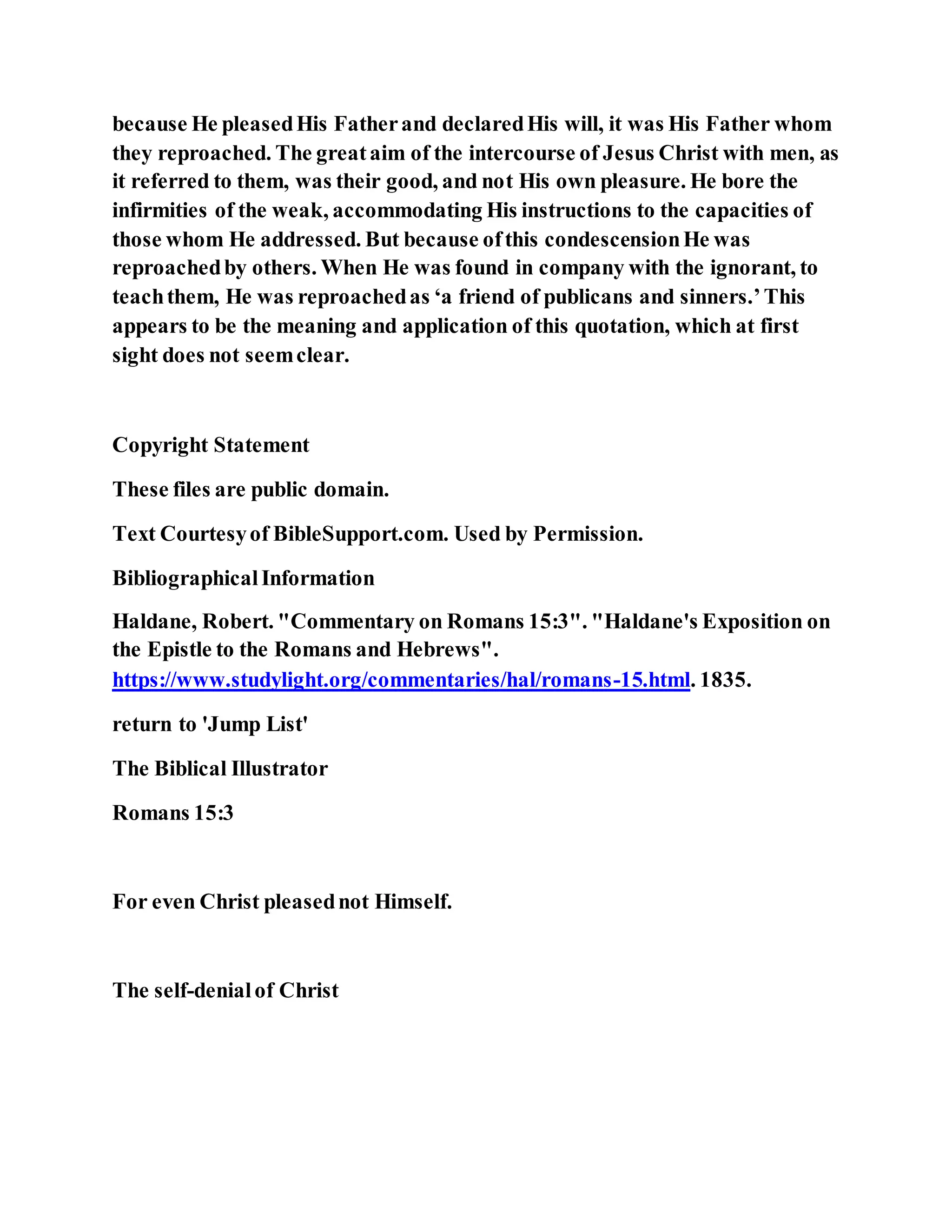 Jesus was not a self pleaser