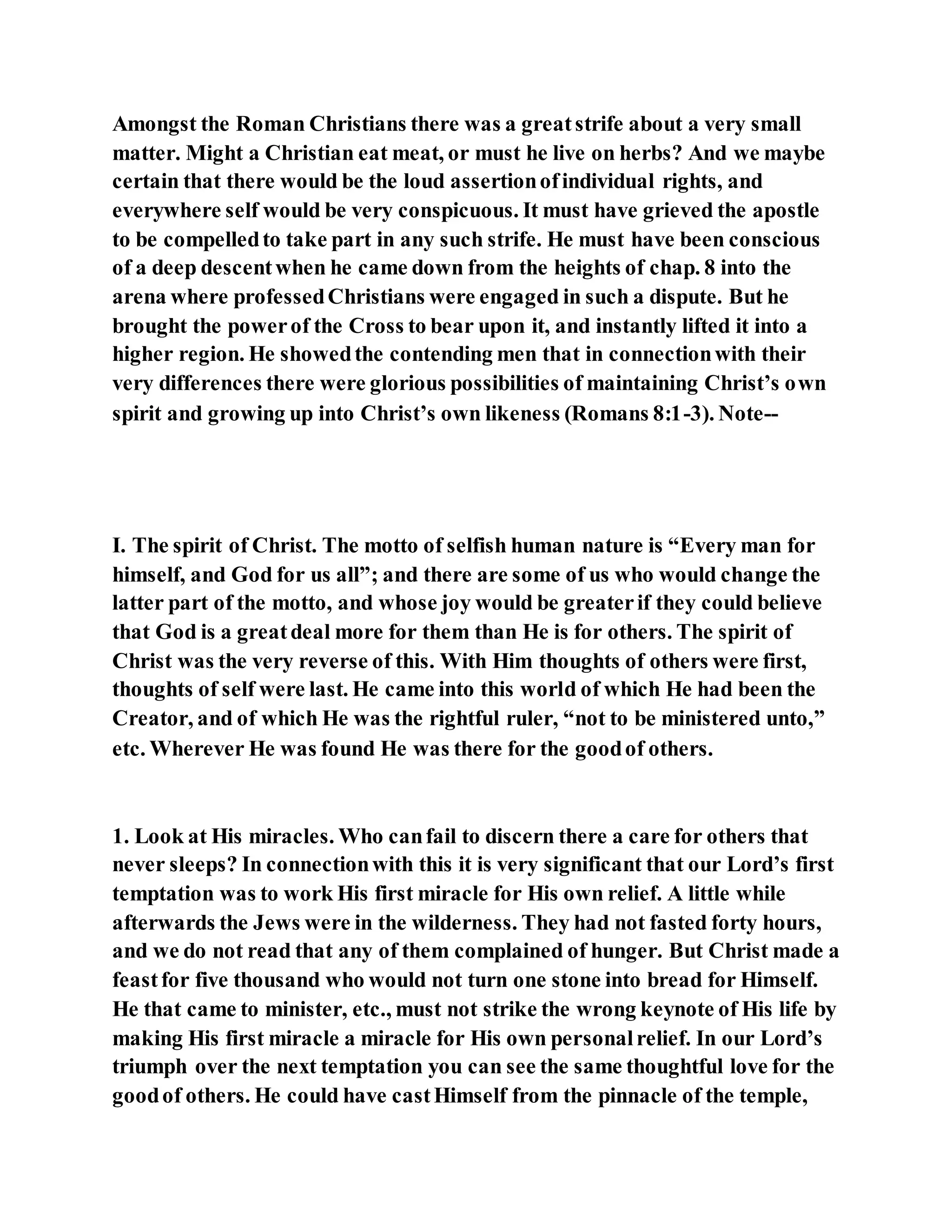 Jesus was not a self pleaser